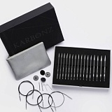Подарочный набор "Box of Joy" съемных спиц "Karbonz", длина 13см, 8 размеров, KnitPro, 41630