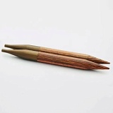 Спицы съемные укороченные "Ginger" 8мм/10см, ламинированная береза, коричневый, KnitPro, 31232