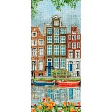 Купить недорого   Набор для вышивания Anchor "Amsterdam Street Scene" 32*14см, MEZ Венгрия, PCE0814  в интернет магазине Фэмили хобби
