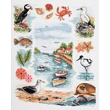 Купить недорого   Набор для вышивания Anchor "Coastal Sampler" /Прибрежный/ 44*35см, MEZ Венгрия, PCE969  в интернет магазине Фэмили хобби