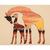 Купить недорого   Набор для вышивания Maia "Giraffes Silhouette" 20*26см, MEZ Венгрия, 5678000-05042  в интернет магазине Фэмили хобби
