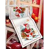Купить недорого   Набор для вышивания Anchor: салфетка "Santa & Sledge" 27*83см, MEZ Венгрия, 9240000-02502  в интернет магазине Фэмили хобби