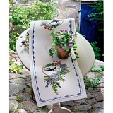 Купить недорого   Набор для вышивания Anchor: салфетка "Bird & Blue Flowers" 28*80см, MEZ Венгрия, 9240000-03103  в интернет магазине Фэмили хобби